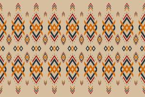 Ikat seamless pattern in tribal. Carpet ethnic pattern art. American, Mexican style. Design for background, wallpaper, vector illustration, fabric, clothing, carpet, textile, batik, embroidery.