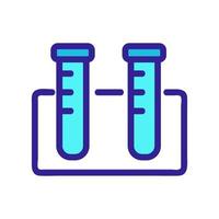 Lab test tubes icon vector. Isolated contour symbol illustration vector
