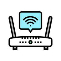 wifi internet in motel color icon vector illustration