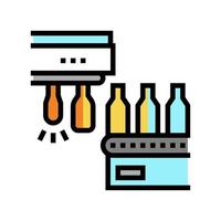 molding glass bottle conveyor equipment color icon vector illustration