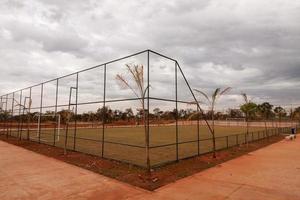 A newly constructed soccer and basketball court in Burle Marx Park in the Northwest section of Brasilia, known as Noroeste photo