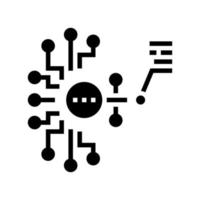 artificial model neural network glyph icon vector illustration