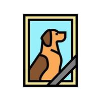 perro muerto mascota foto color icono vector ilustración