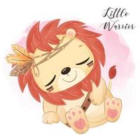 Tribal Series Little Lion Illustration vector