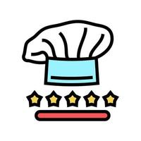 cocinero chef revisión color icono vector ilustración