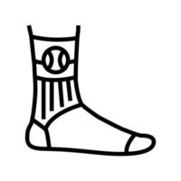 socks tennis player line icon vector illustration