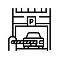 barrier of parking line icon vector illustration