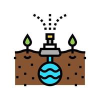 irrigation system from drain color icon vector illustration