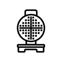 Lucca waffle iron icon vector outline illustration