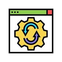 web site optimize color icon vector illustration