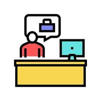 employee working place color icon vector illustration