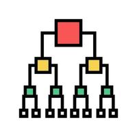 binary decision diagram color icon vector illustration