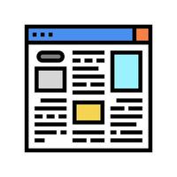 article web information color icon vector illustration