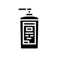 detergente concentrado con dispensador glifo icono vector ilustración