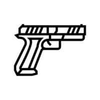 centerfire pistol line icon vector illustration