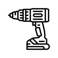 drill device line icon vector illustration