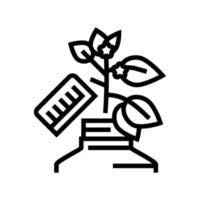 growing homeopathy plant line icon vector illustration