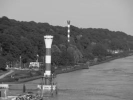 Hamburg at the river elbe in germany photo