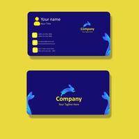 Blue and yellow business card photo