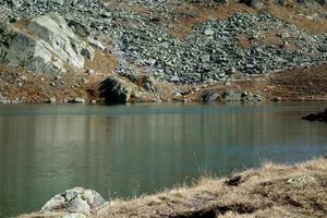 hiking in the swiss alps photo