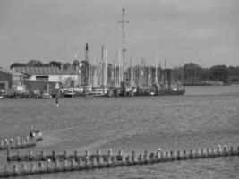 the city of Kappeln at the river schlei photo