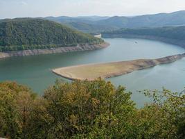 waldeck with the great wsater reservoir in germany photo