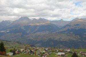 hiking in the swiss alps photo