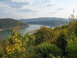waldeck with the great wsater reservoir in germany photo