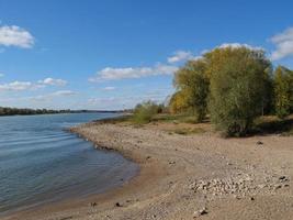 the river rhine near wesel photo