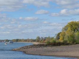 the river rhine near wesel photo