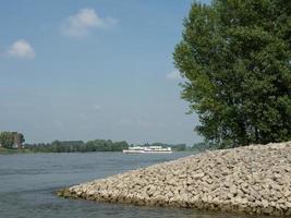 Xanten city and the river rhine photo