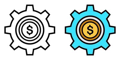 Illustration Vector Graphic of Coin, money, setting Icon.