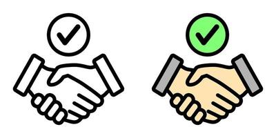 Handshake vector flat icon. Isolated hand shake emoji illustration 20599762  Vector Art at Vecteezy