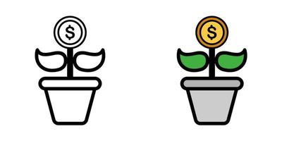 Illustration Vector Graphic of Growth, income, investment Icon
