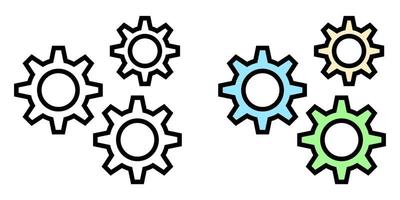 Illustration Vector Graphic of Cogs, gear, setting Icon