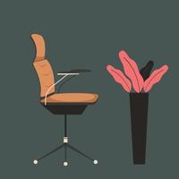 Flat illustration of Chair vector