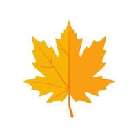 Autumn Leaves icon in flat style isolated on white background. Maple leaf. Vector illustration