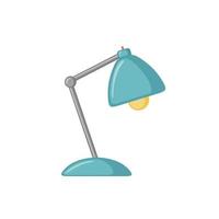 Table lamp icon in flat style isolated on white background. Vector illustration