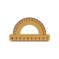 Protractor icon in flat style isolated on white background. Vector illustration.