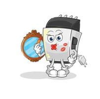 hair clipper cartoon character vector