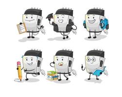 hair clipper mascot vector