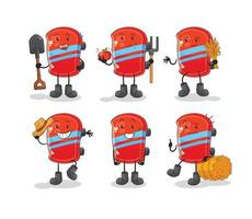 skateboard cartoon character vector