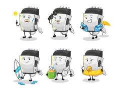 hair clipper cartoon character vector