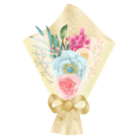 illustration aquarelle de bouquet de fleurs png