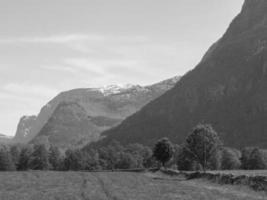 Eidfjord and the hardangerfjord in norway photo