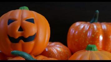 séquences vidéo de citrouille d'halloween
