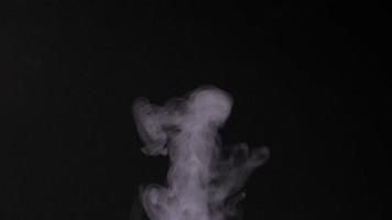 Slow motion of white smoke, fog, mist, vapor on a black background. video