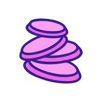 turnip sliced pieces icon vector outline illustration