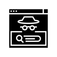 confidential security system glyph icon vector illustration