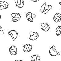 Helmet Rider Accessory Vector Seamless Pattern